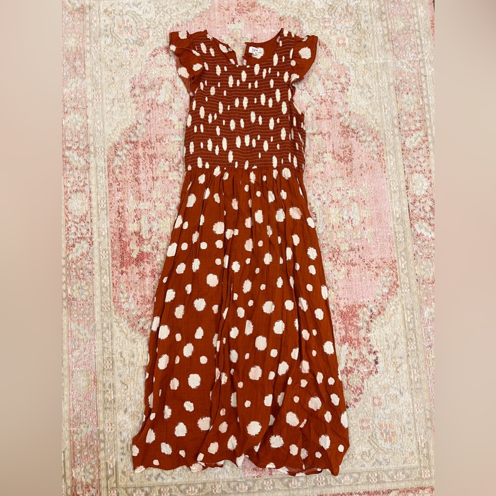 Smocked polkadot dress